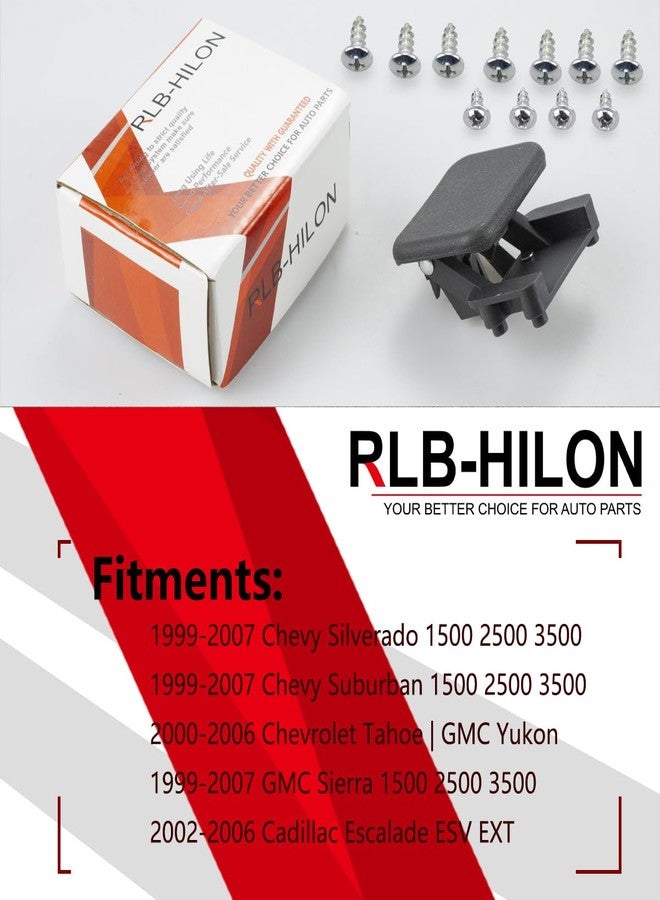 RLB-HILON مقبض قفل صندوق القفازات RLB-HILON متوافق مع سيارات شيفروليه سيلفرادو، وسوبربان، وشيفروليه تاهو، وجي إم سي سييرا، ويوكون، وكاديلاك إسكاليد ESV EXT، الأرقام المرجعية: 15807878، 15807879، 15807880، اللون: رمادي داكن - Image 4